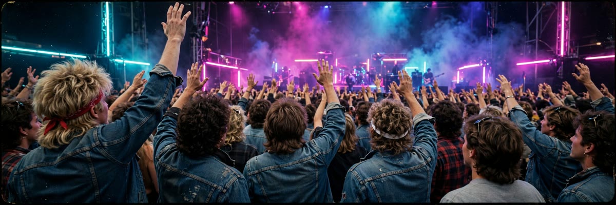 The Big '80s Bash — 1980s rock concert crowd